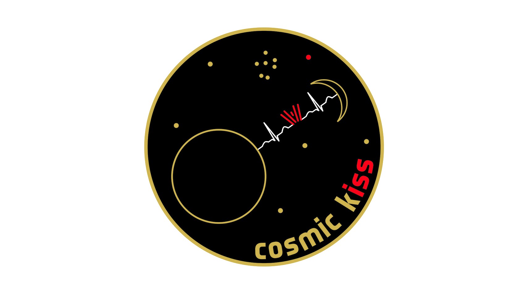 Missionslogo „Cosmic Kiss“.