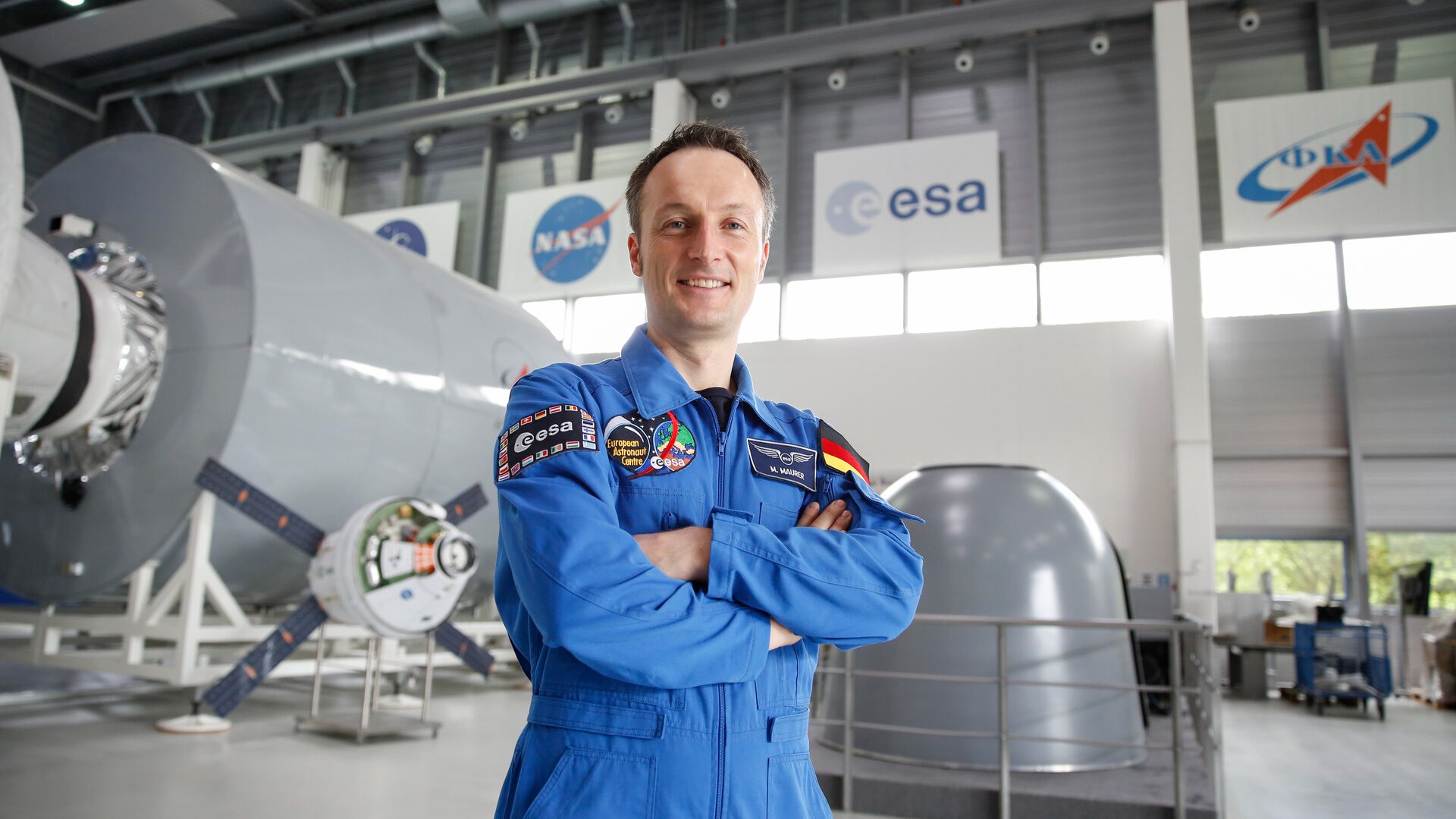 Matthias Maurer im Europäischen Astronautenzentrum der ESA auf dem DLR-Gelände bei Köln.