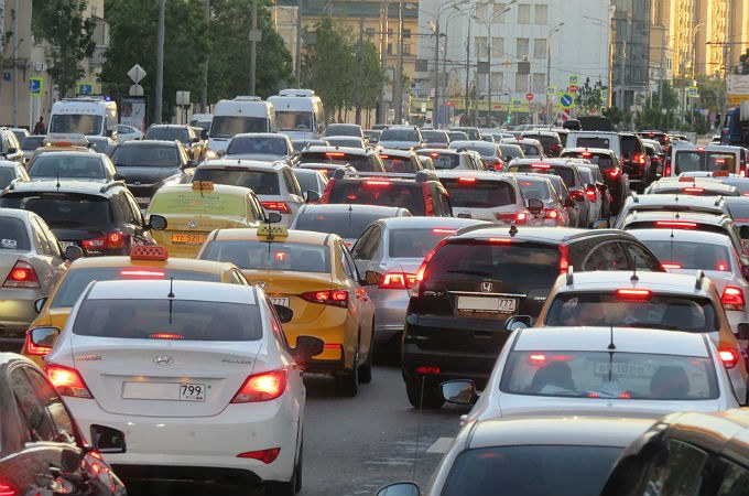 Mit dem Taxi durch Moskau