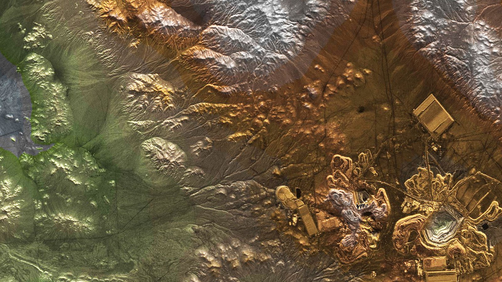 Satellitenbild Kupfermine in Chile