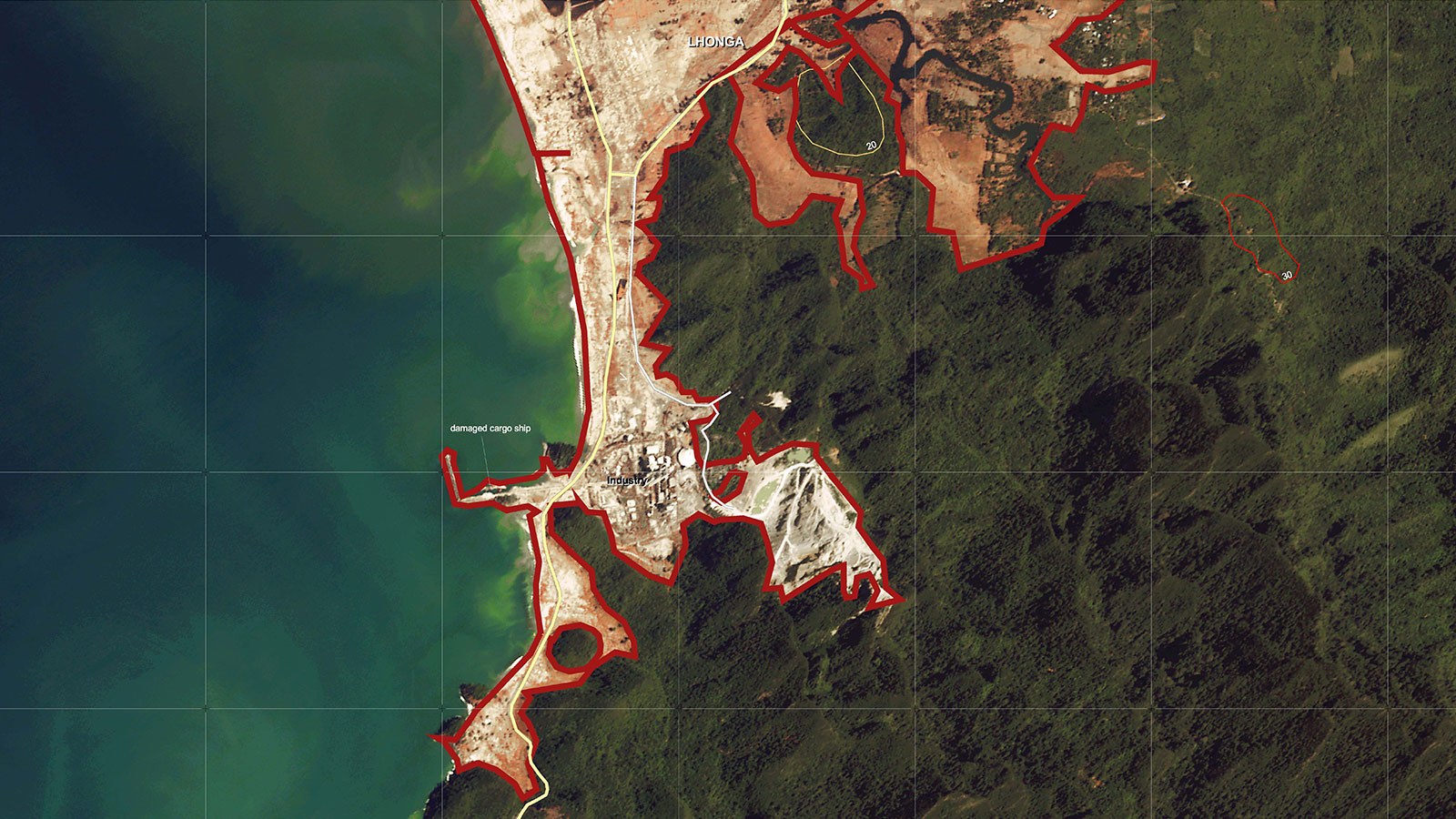 Satellitenbild nach Tsunami am 26. Dezember 2004