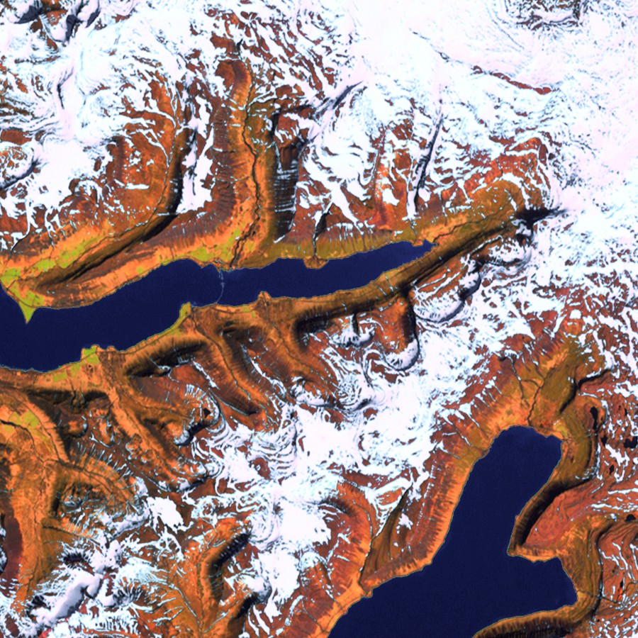 Satellitenbild Küste Islands