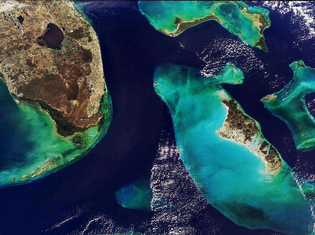 Satellitenbild Florida und die Bahamas