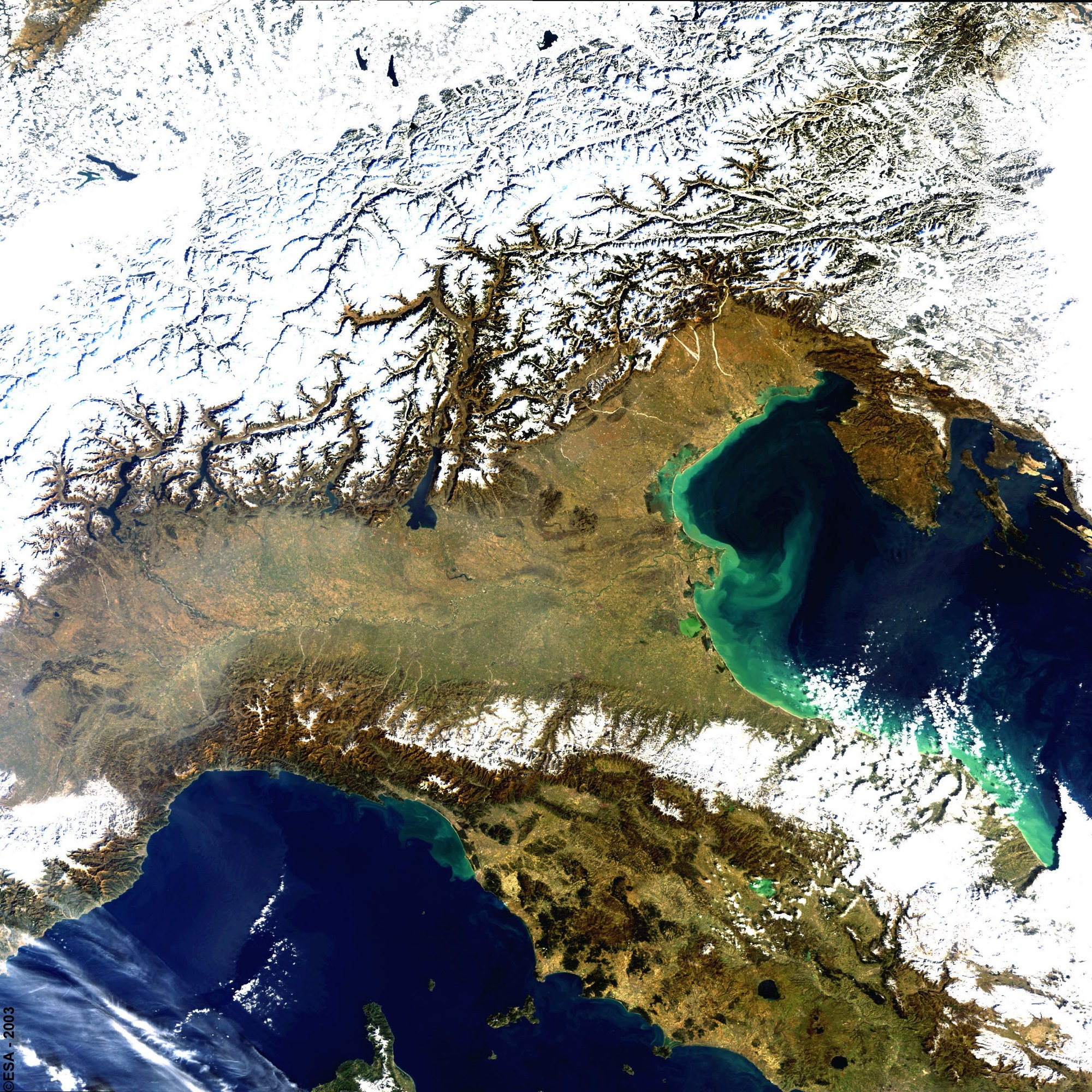 Satellitenbild Italien