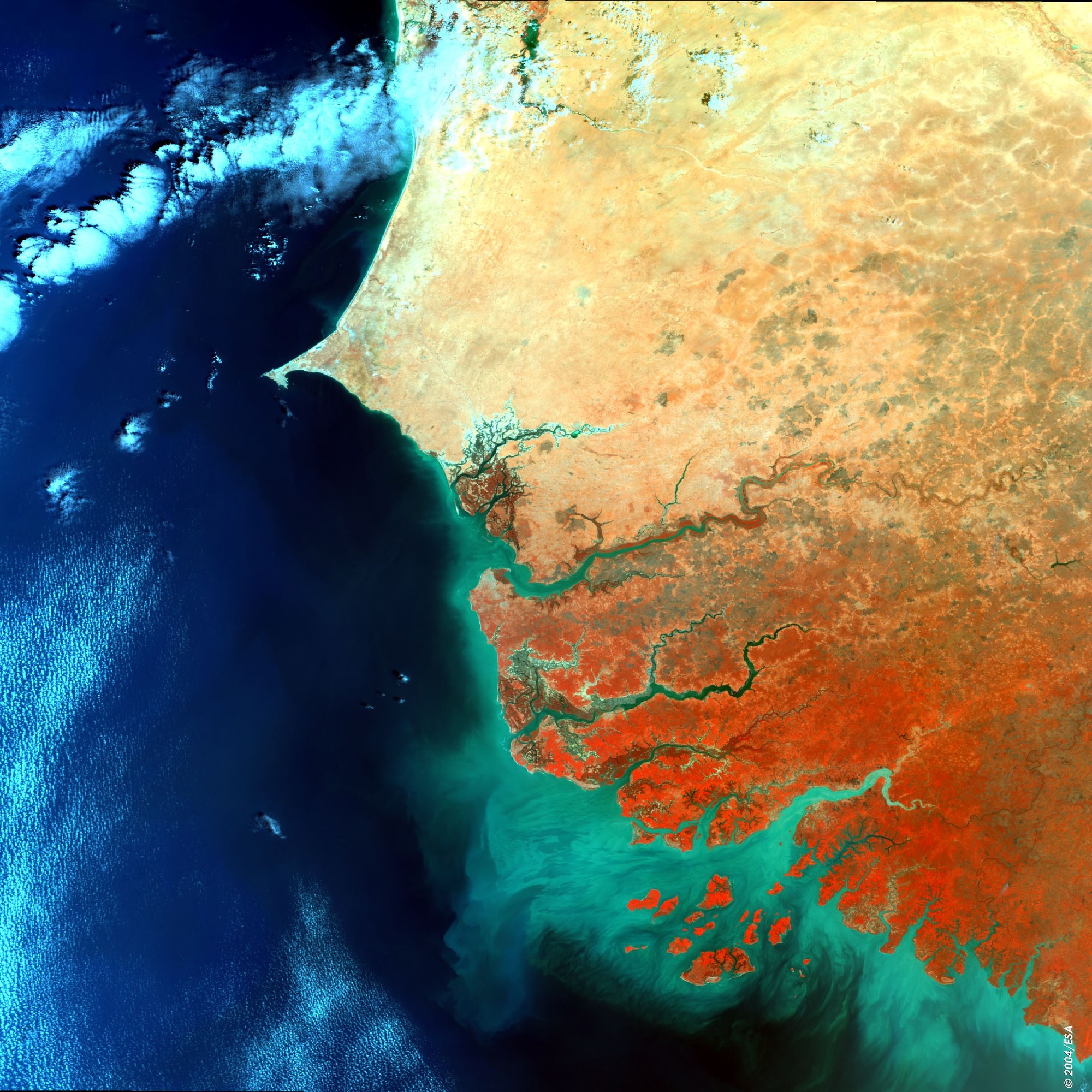 Satellitenbild Westen Afrikas