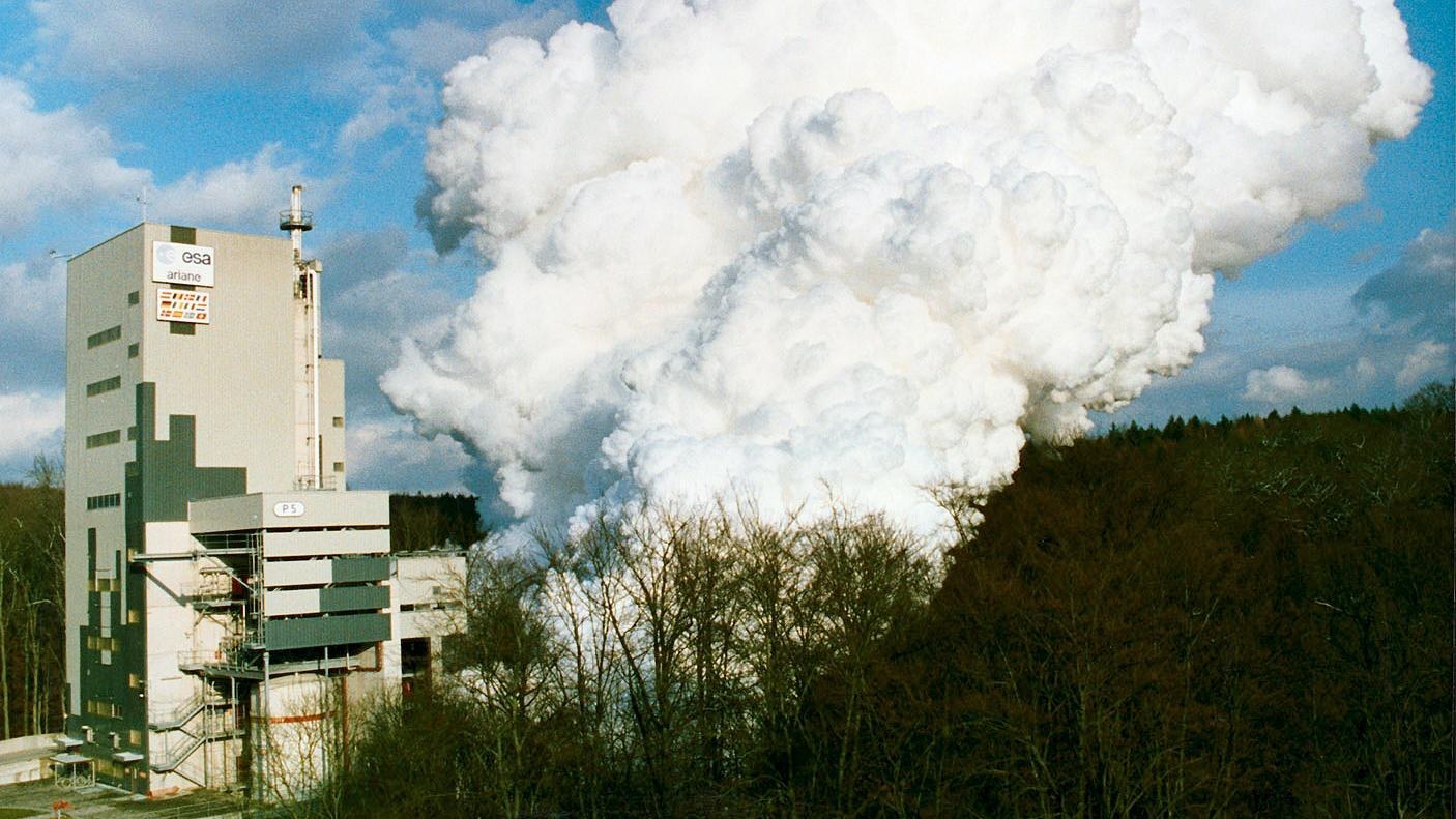 Ein Prüfstand in Lampoldshausen