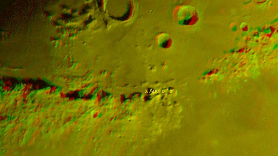 Das Mond-Apeninnengebirge in 3D