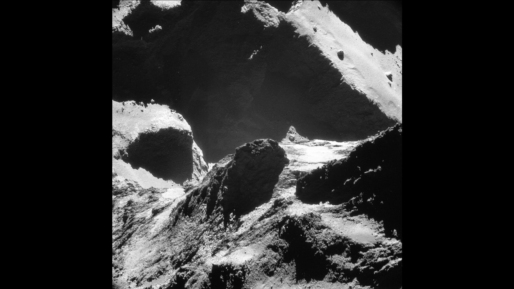 Rosetta-Nahaufnahme aus knapp 10 Kilometern Distanz.