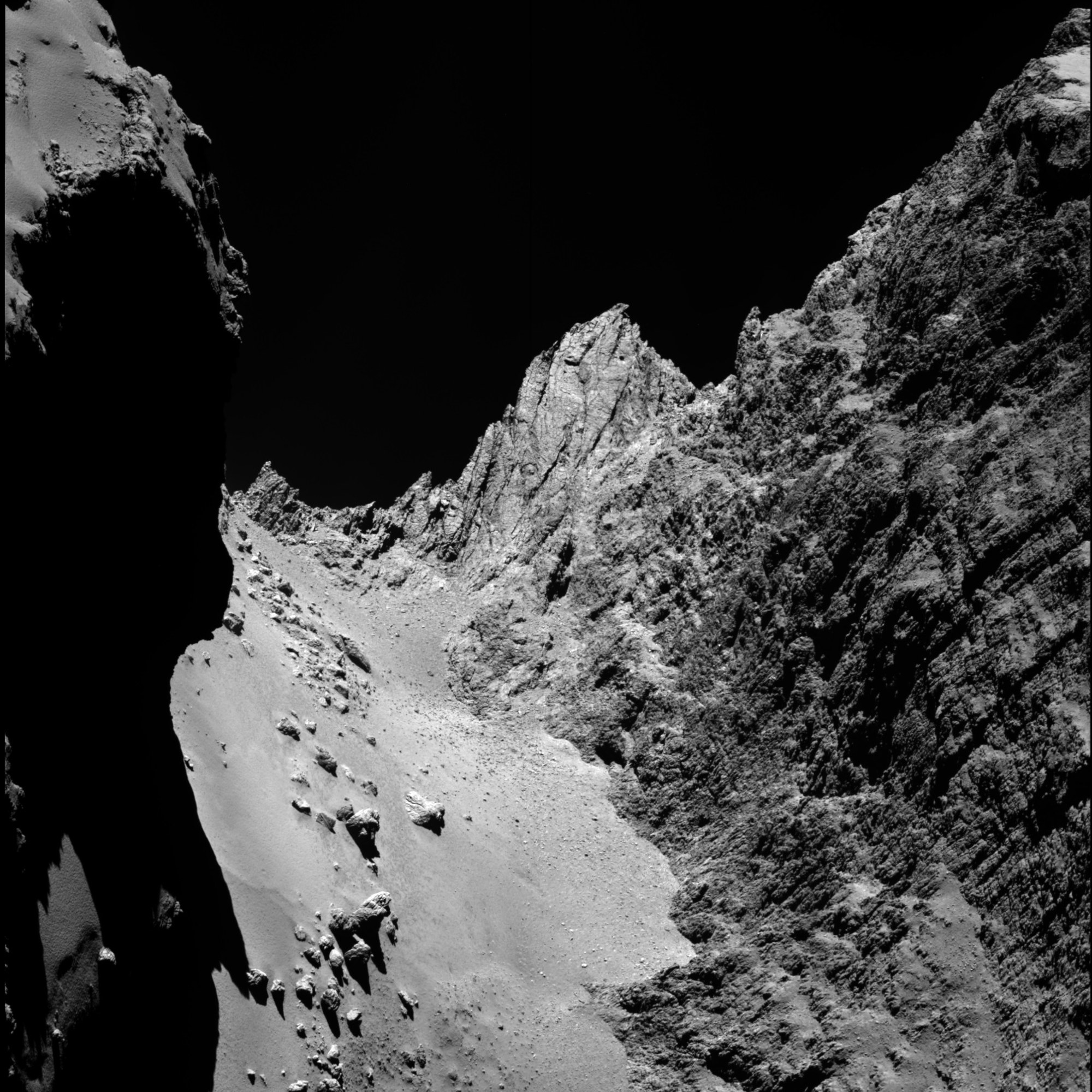 Nahaufnahme vom Kometen.