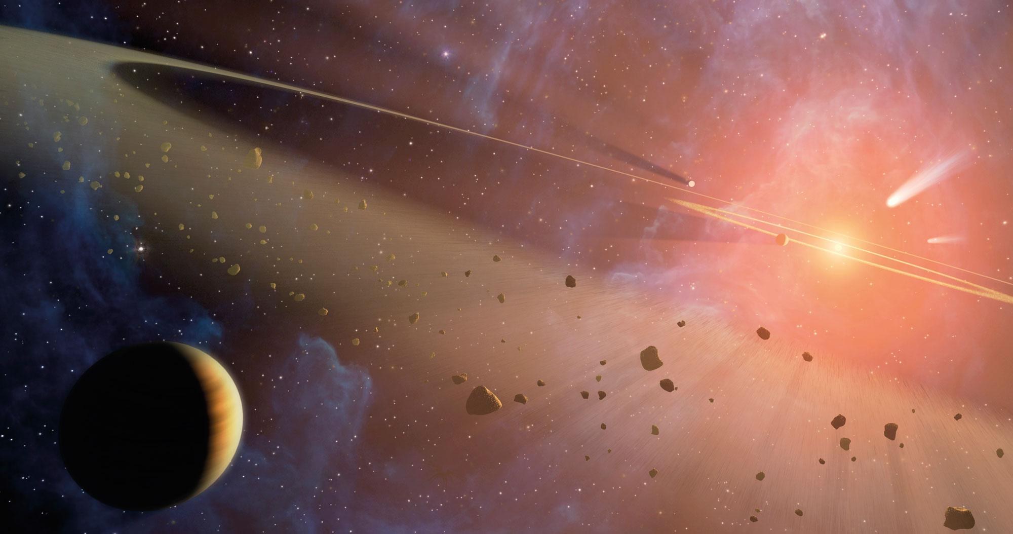 Der Asteroidengürtel (künstlerische Darstellung).