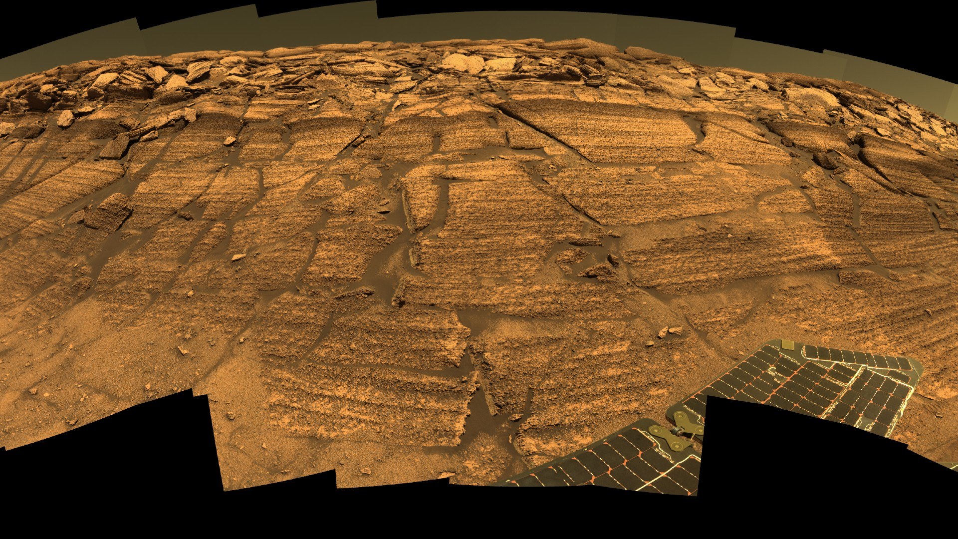 Ein Foto von der Landschaft auf dem Mars