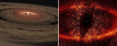 Gas- und Staubteilchen