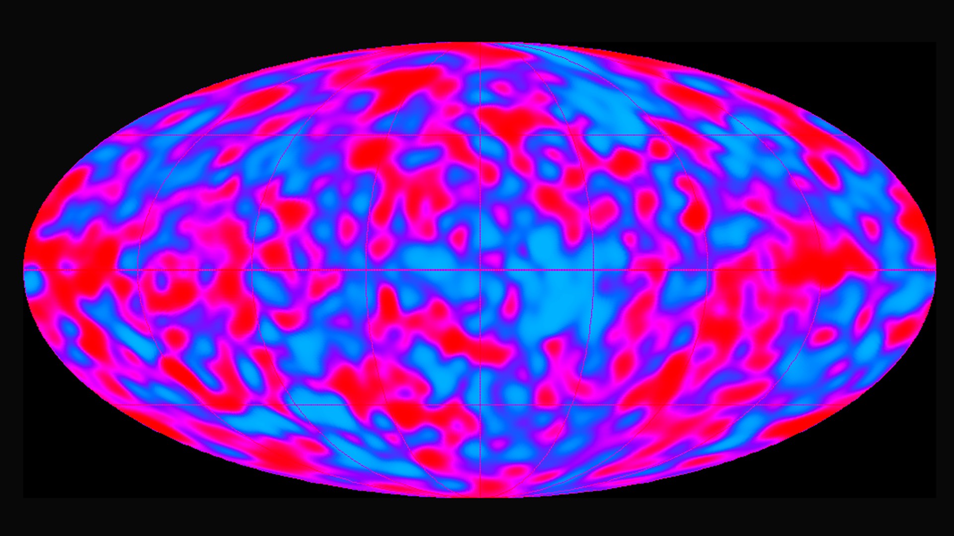 Darstellung der kosmischen Hintergrundstrahlung auf Basis eines NASA-Satelliten.