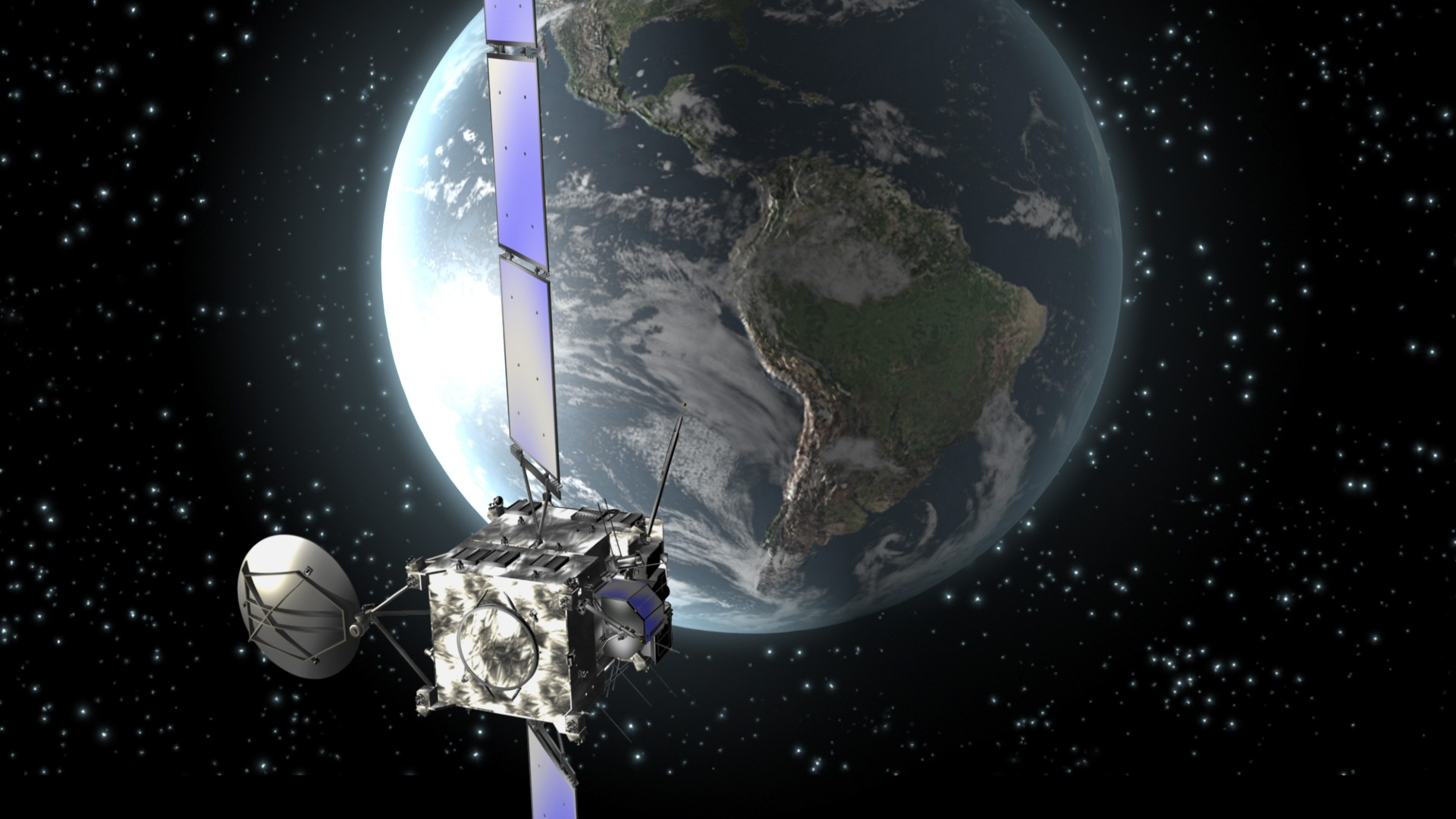 Die Rosetta-Sonde fliegt an der Erde vorbei