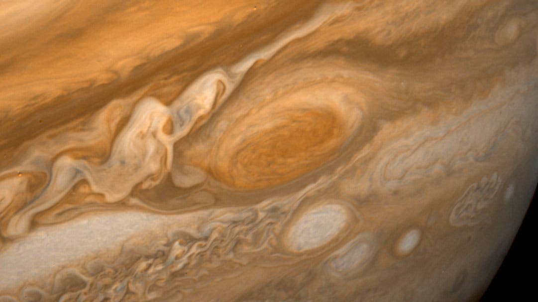 Der Große Rote Fleck auf dem Jupiter.