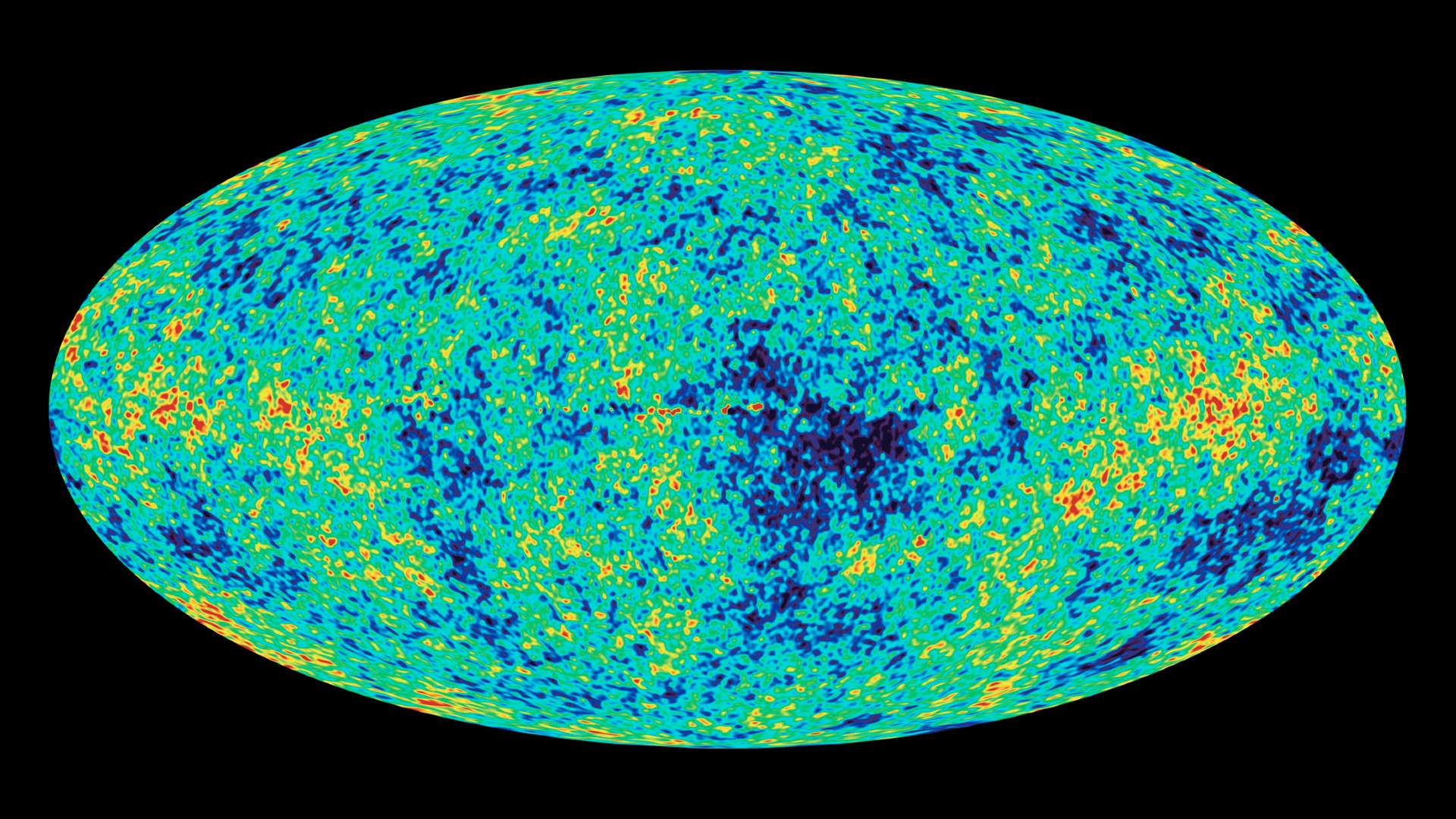 Eine Karte der kosmischen Hintergrundstrahlung.