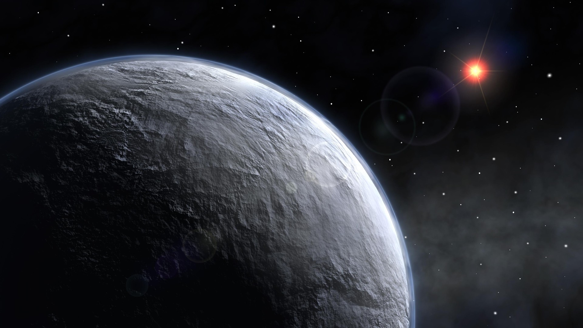 Ein Exoplanet umkreist seine Sonne – künstlerische Darstellung