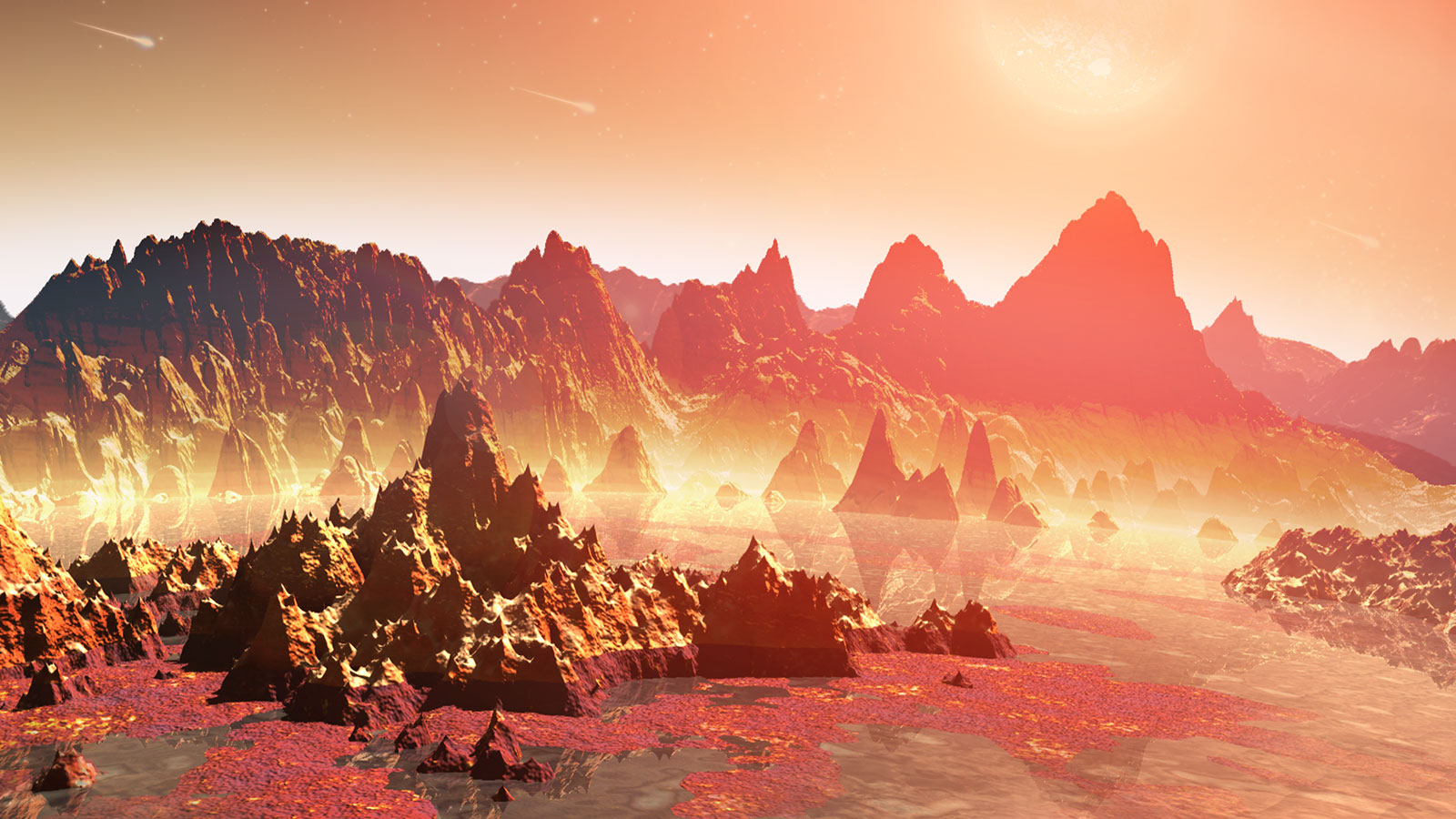 Diese Darstellung zeigt einen fernen Planeten