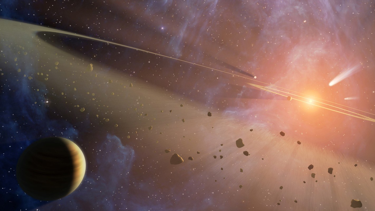 Der Asteroidengürtel (künstlerische Darstellung).
