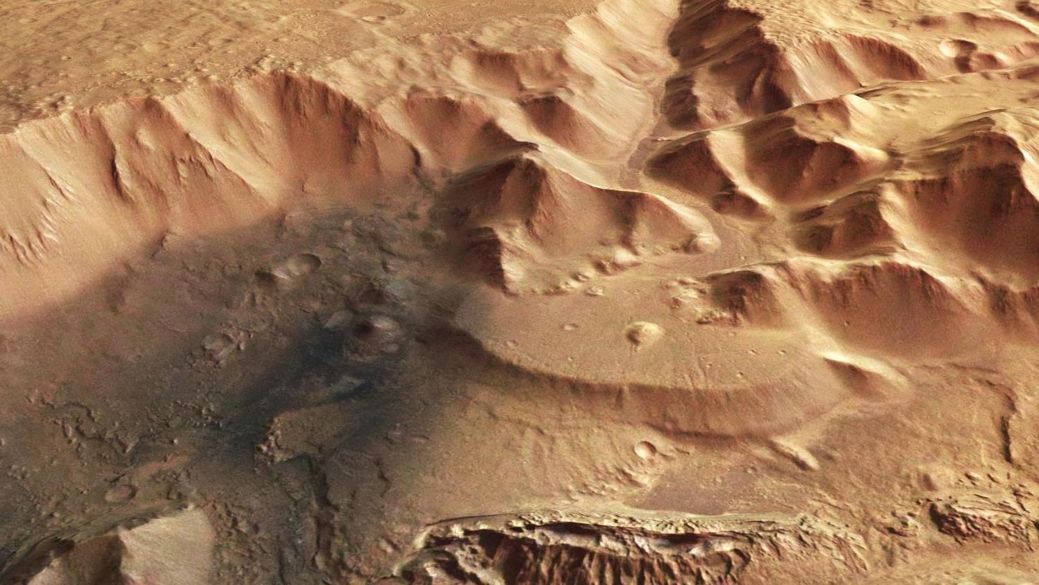 Flussdelta auf dem Mars