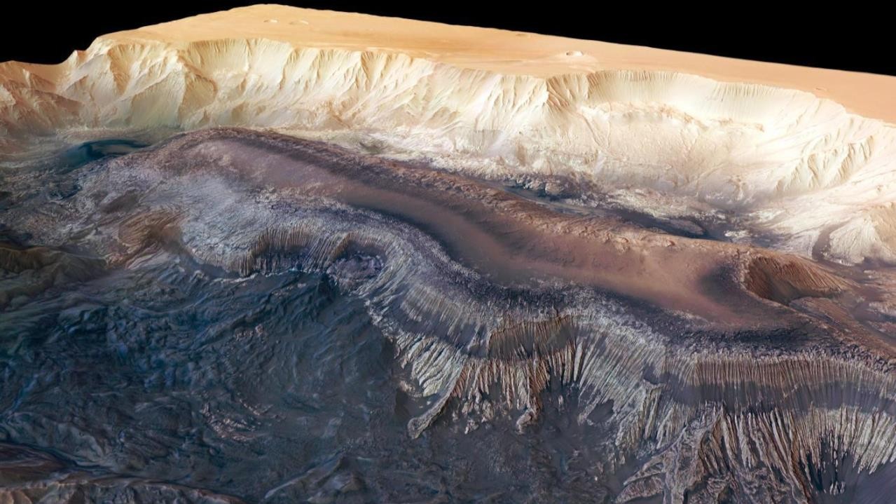 Geschichtete Ablagerungen auf dem Mars