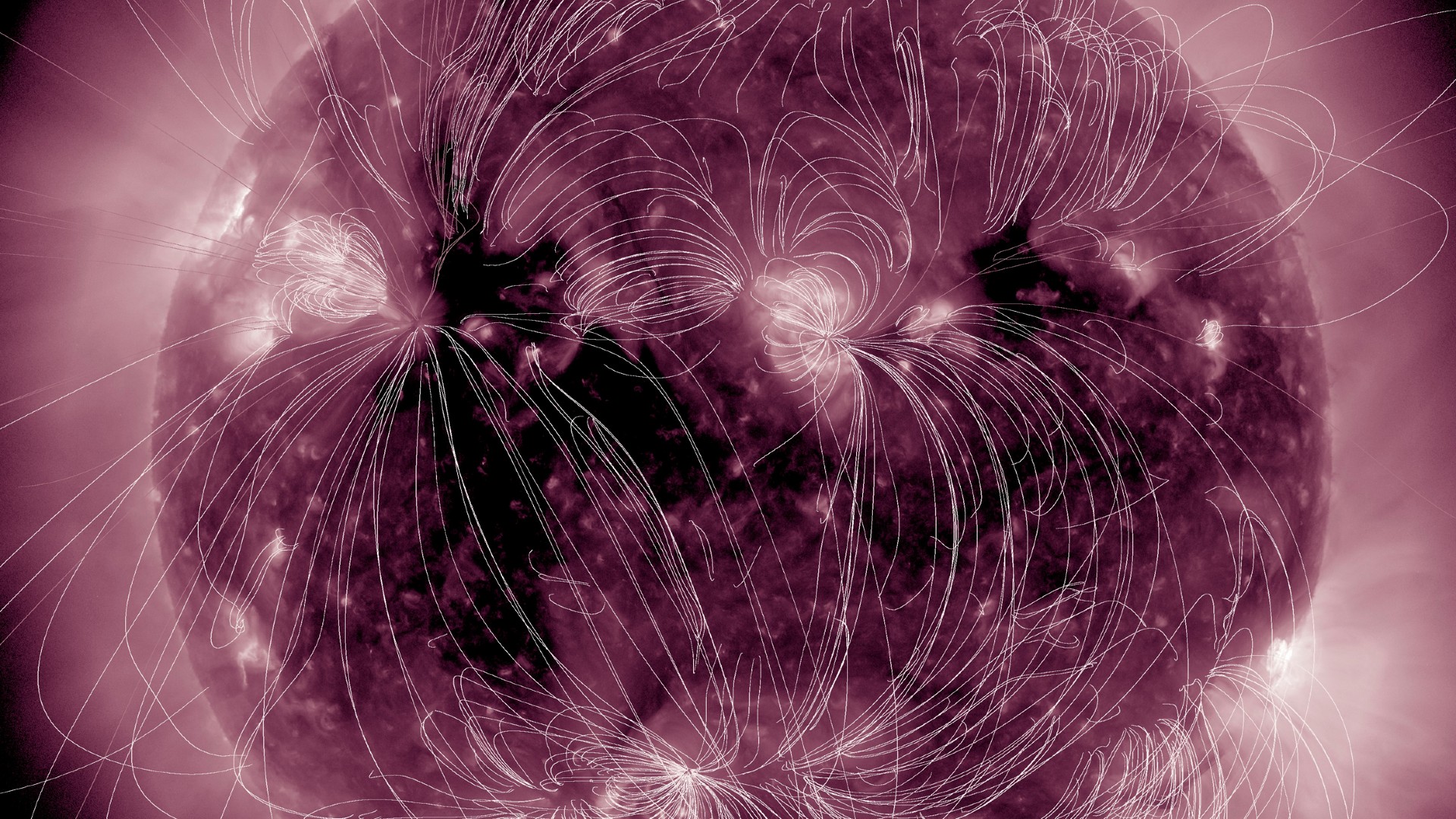 Magnetfelder der Sonne.