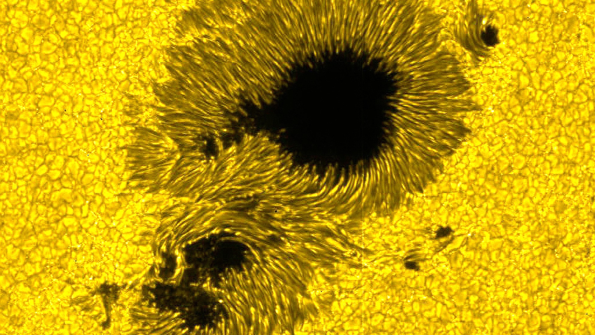 Aufnahme von Sonnenflecken