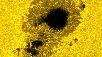 Aufnahme von Sonnenflecken