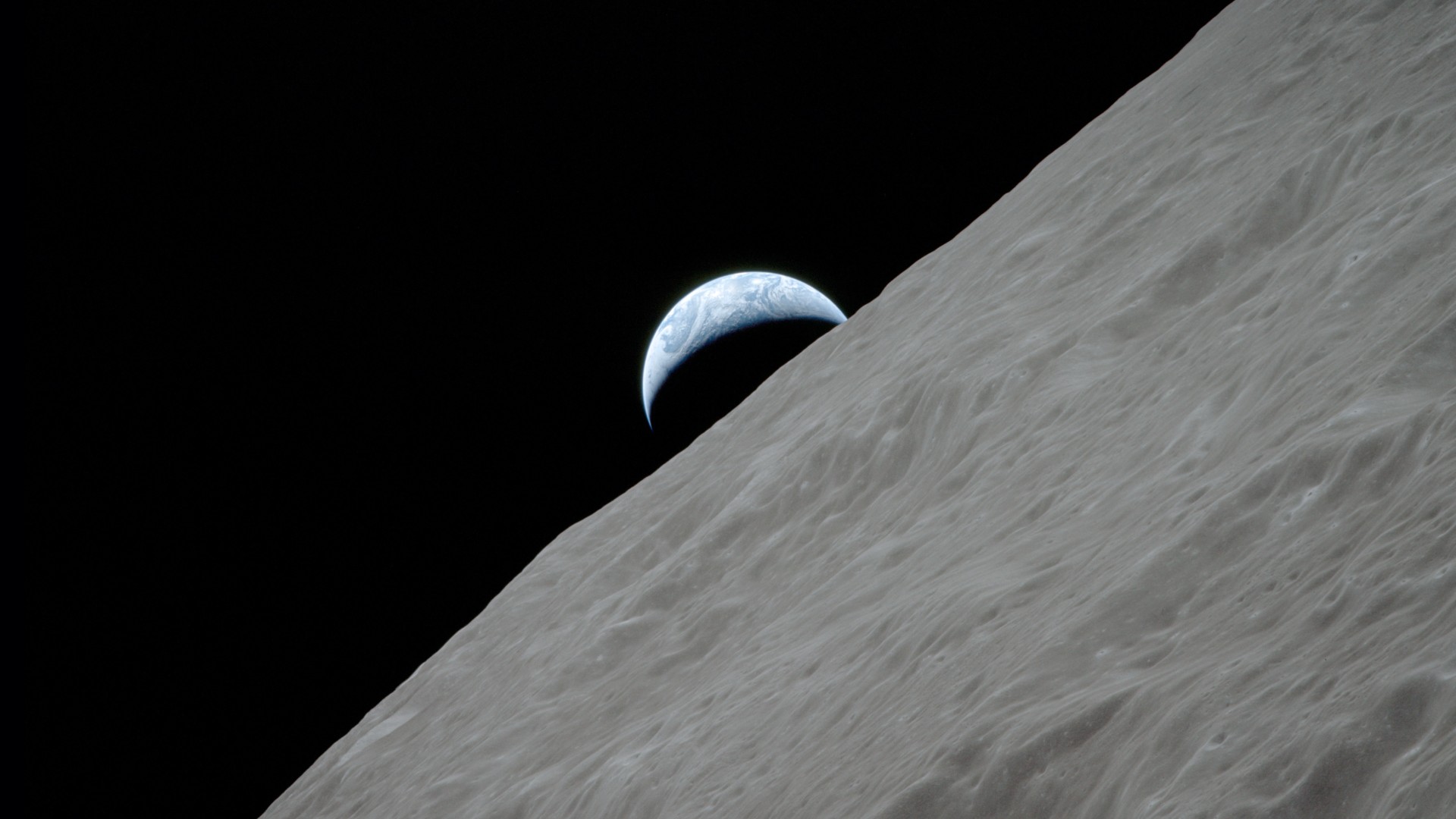 Die Erde – gesehen von den Apollo-Astronauten, die vor etwa 50 Jahren auf dem Mond waren.