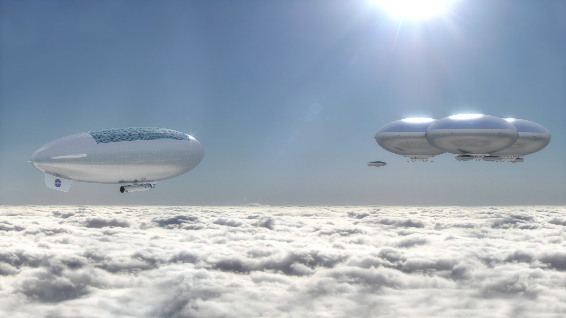 Luftschiffe über den Wolken der Venus