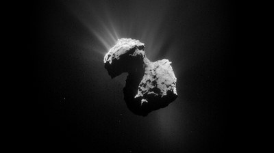 Der Komet Tschurjumow-Gerassimenko gesehen von der ESA-Sonde Rosetta