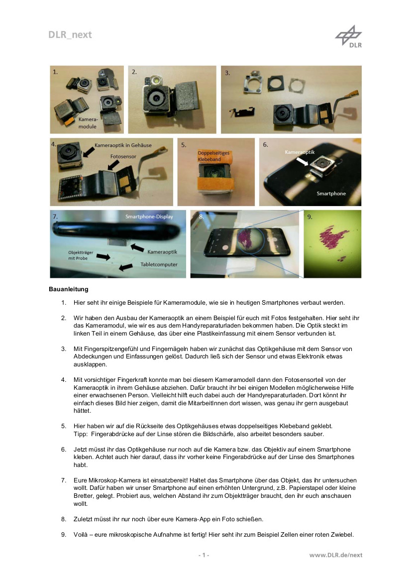 Bauanleitung: Smartphone Mikroskop