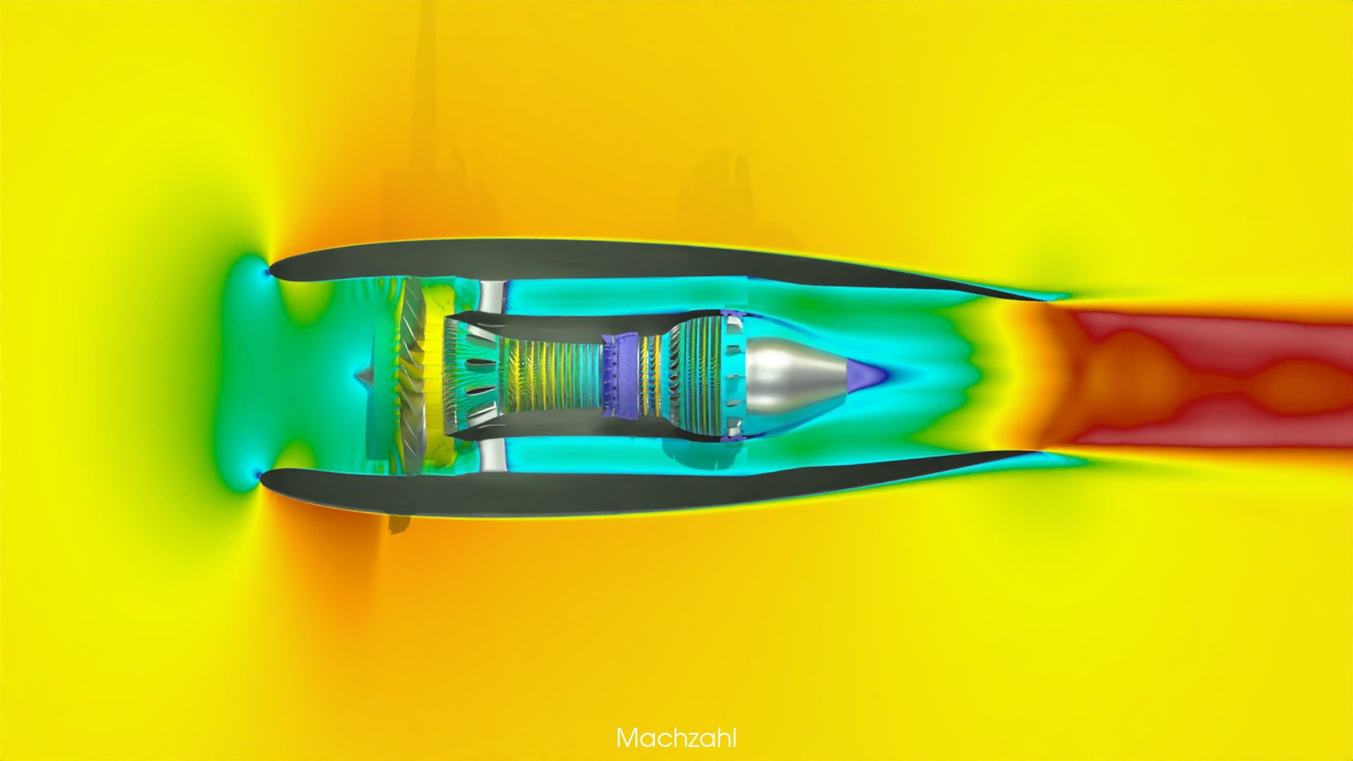 Digitales Simulationsmodell des Pearl Triebwerks