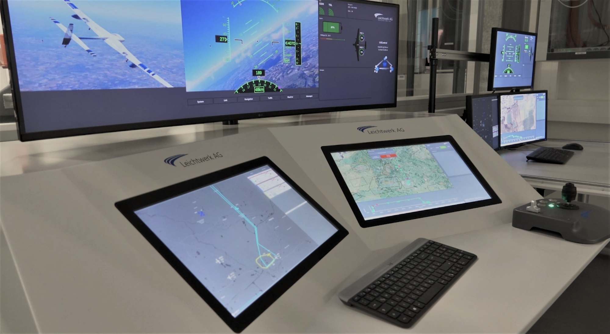 Kontrollzentrum für Multidrohnenantrieb