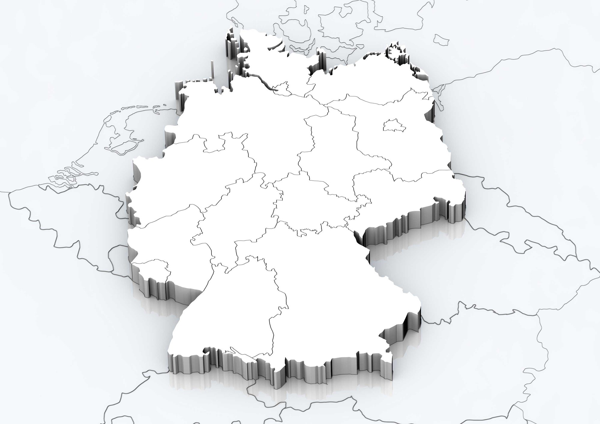 Schmuckbild Deutschlandkarte mit Bundesländern