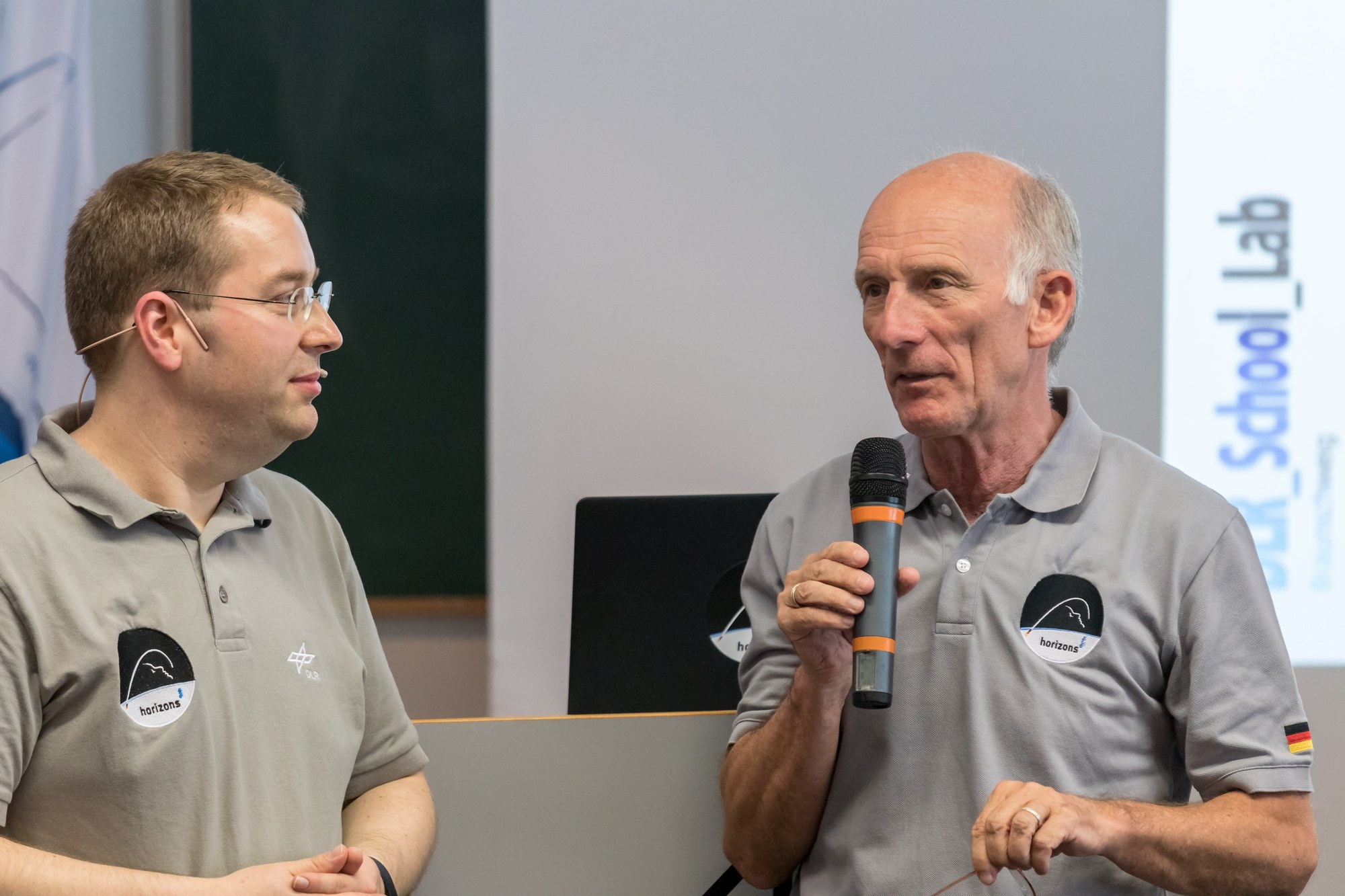 Frank Fischer und ESA-Astronaut Gerhard Thiele