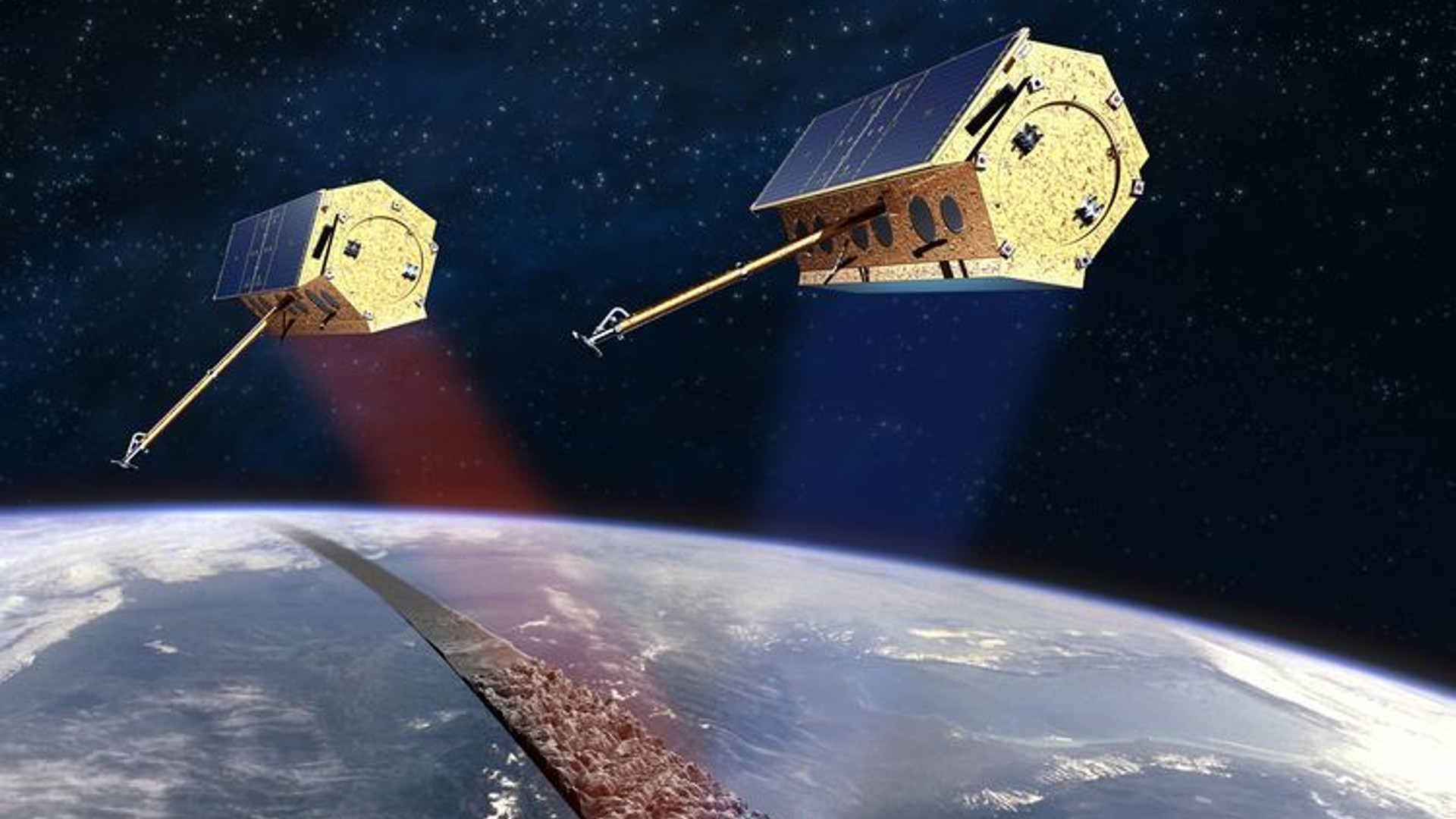 Radarsatelliten TerraSAR-X und TanDEM-X umkreisen die Erde
