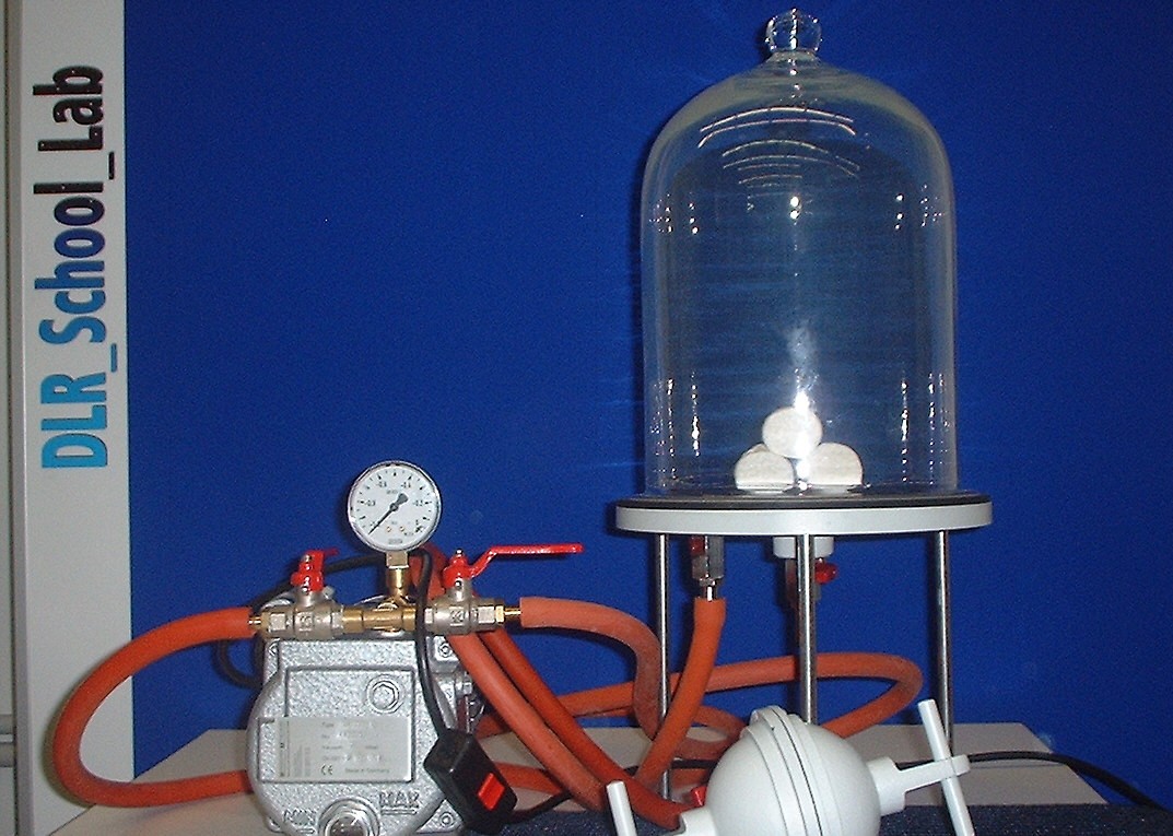 Vakuumglocke und Vakuumpumpe