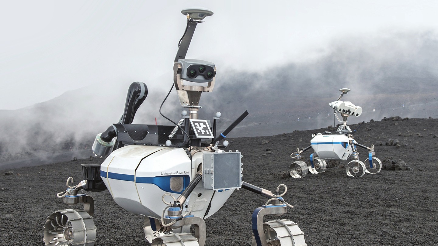 Visualisierung  LRU Roboter zur Exploration von Mond