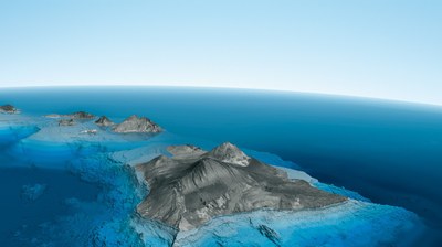 Computergenerierte Darstellung von Hawaii