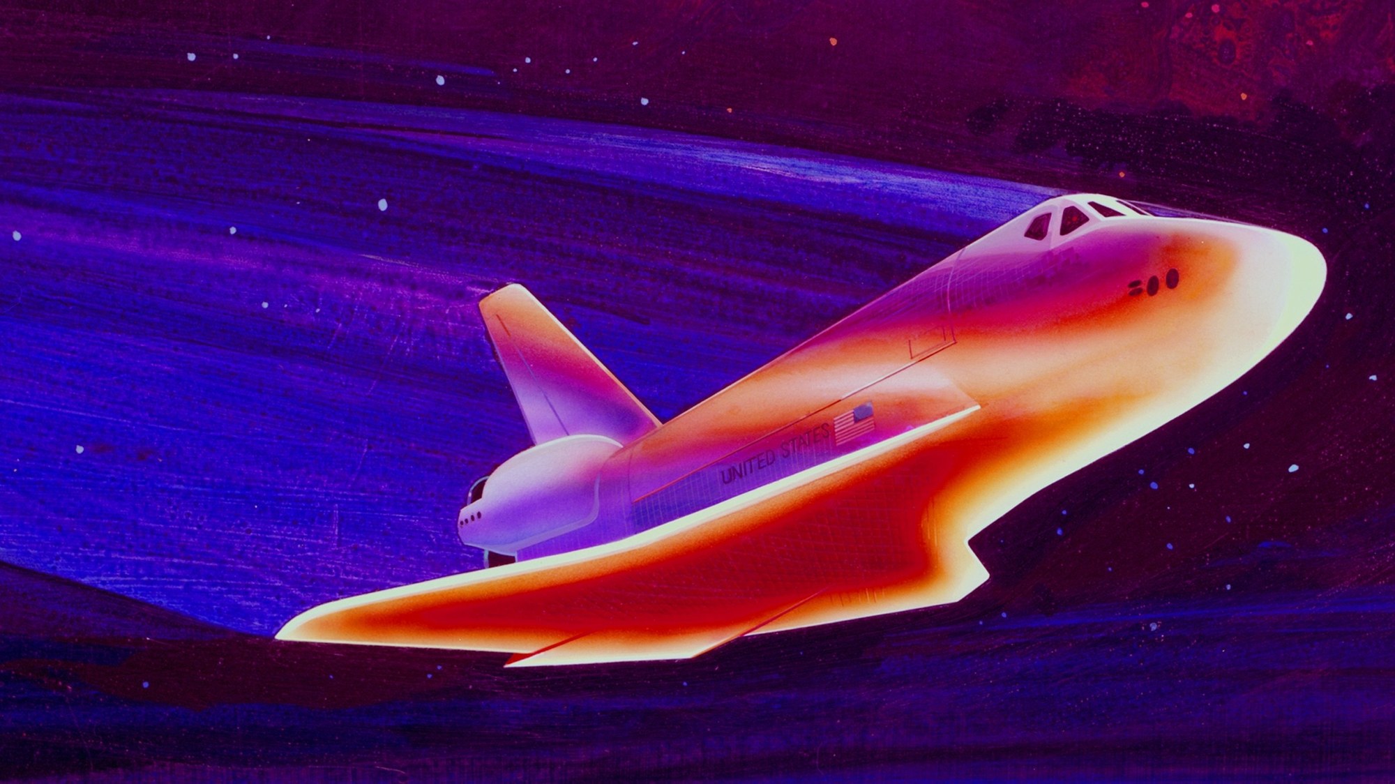 Bild von Raumkapsel beim Wiedereintritt