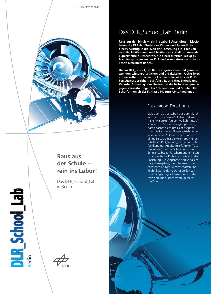 Flyer DLR_School_Lab Berlin