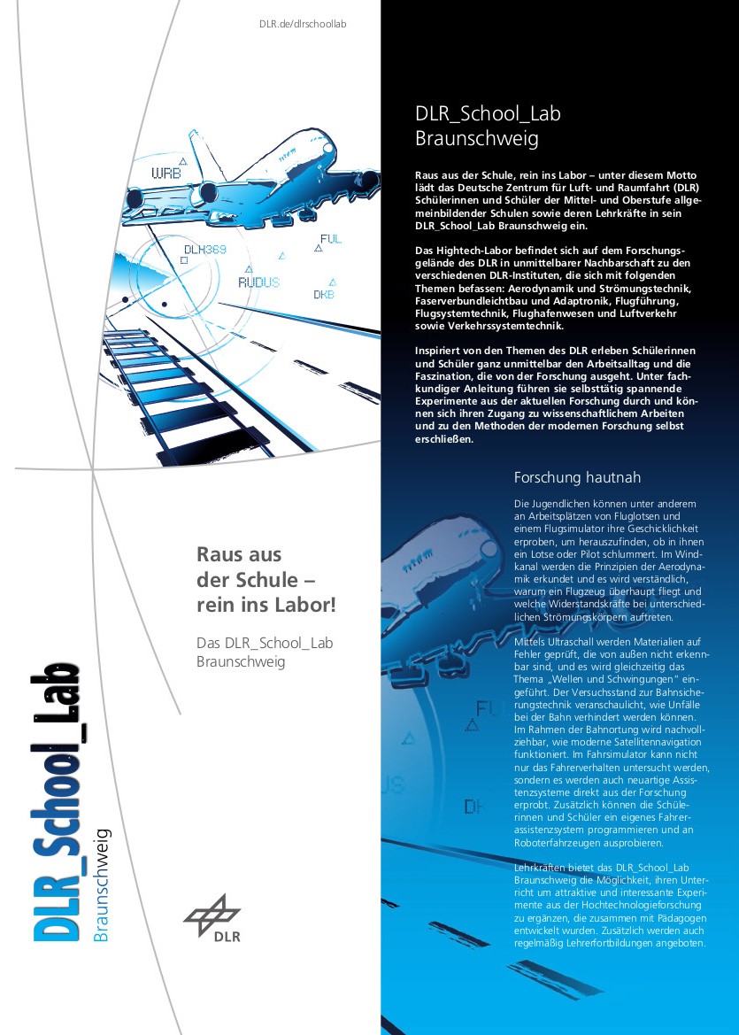 Flyer DLR_School_Lab Braunschweig