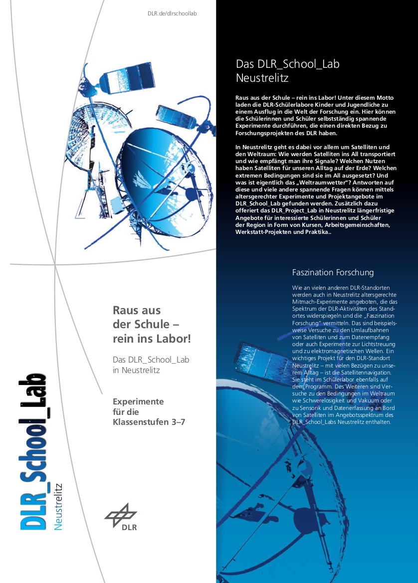 Flyer DLR_School_Lab Neustrelitz Mittelstufe