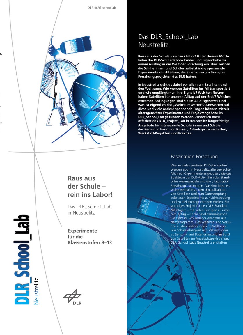 Flyer DLR_School_Lab Neustrelitz Oberstufe