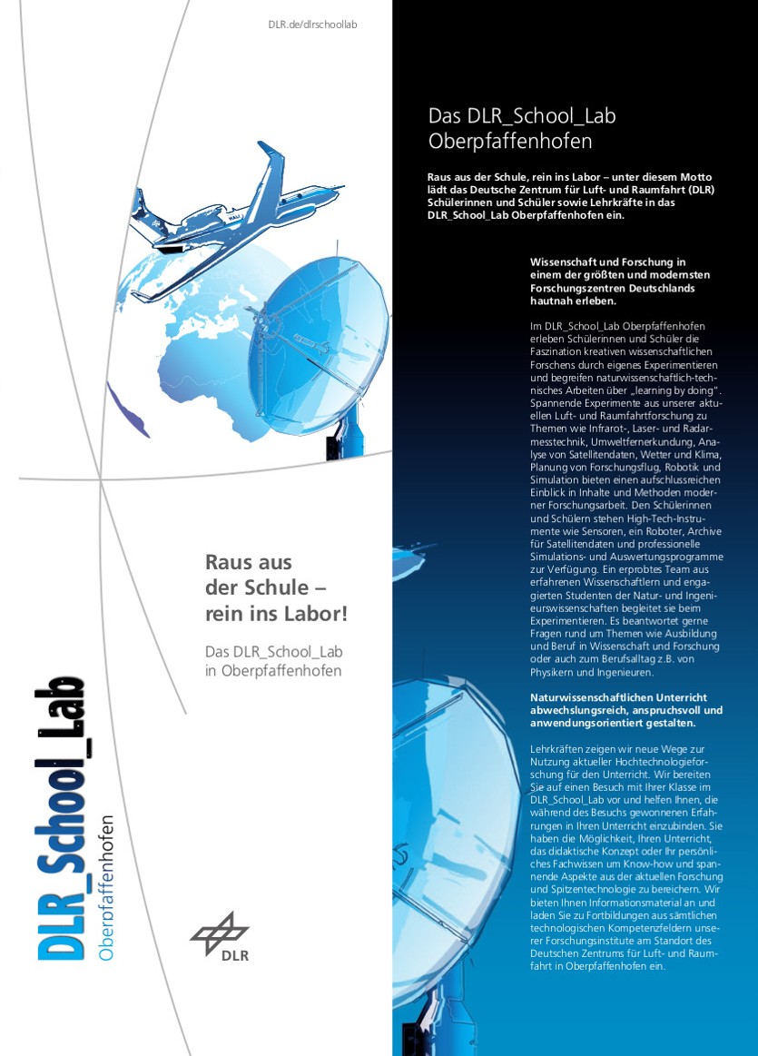 Flyer DLR_School_Lab Oberpfaffenhofen