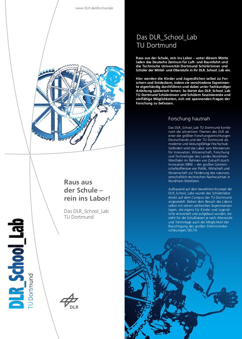 Flyer DLR_School_Lab TU Dortmund