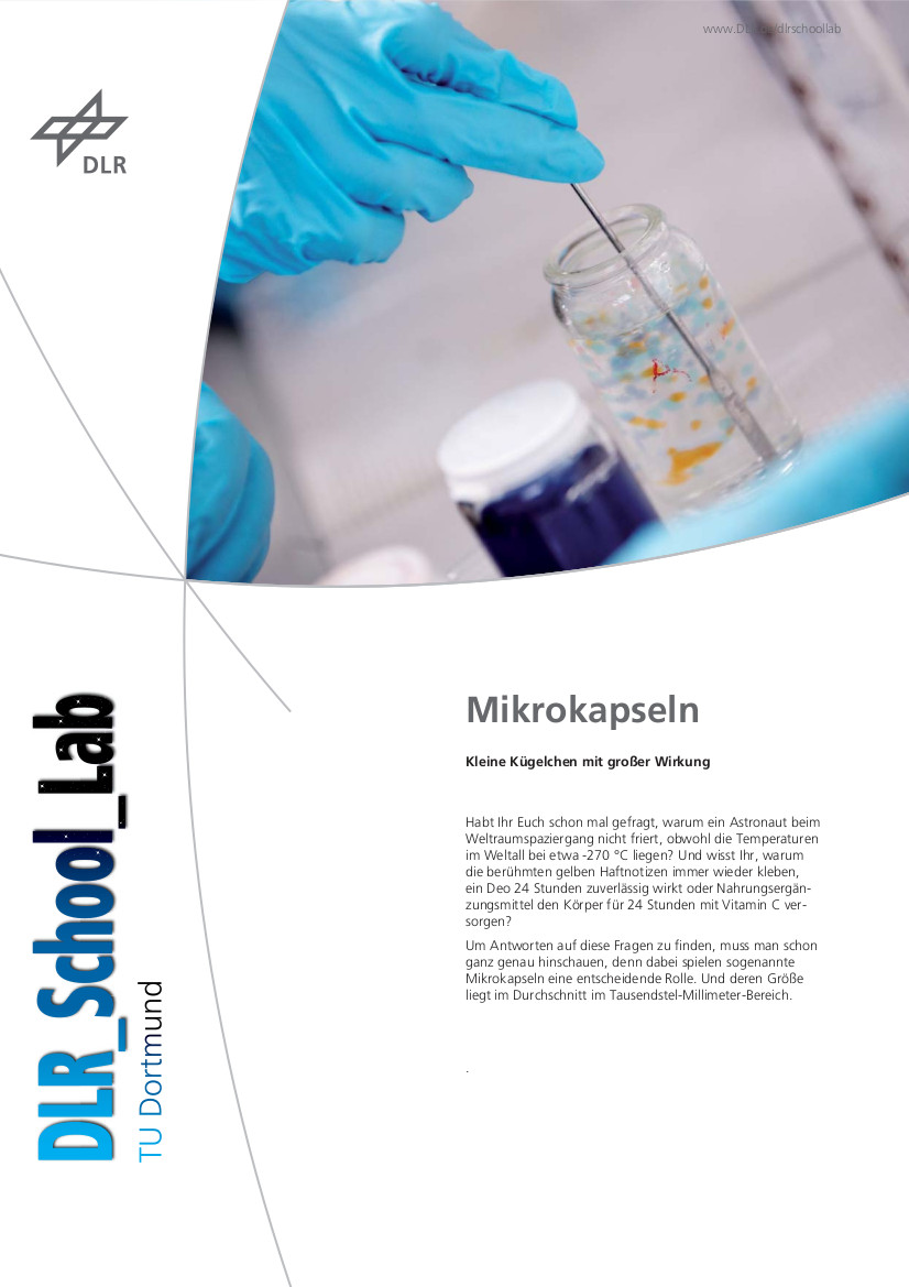 Titelbild Experiment: Mikrokapseln