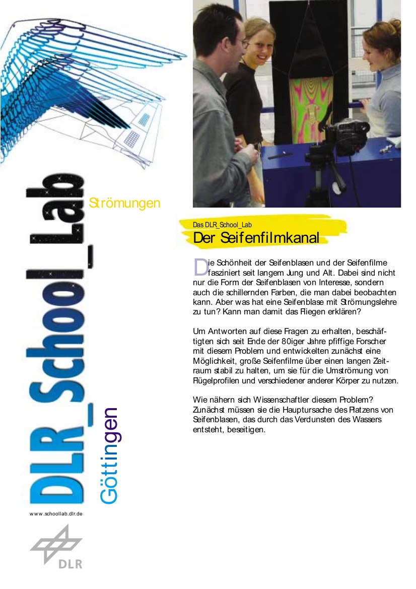 Titelbild Experiment Der Seifenfilmkanal