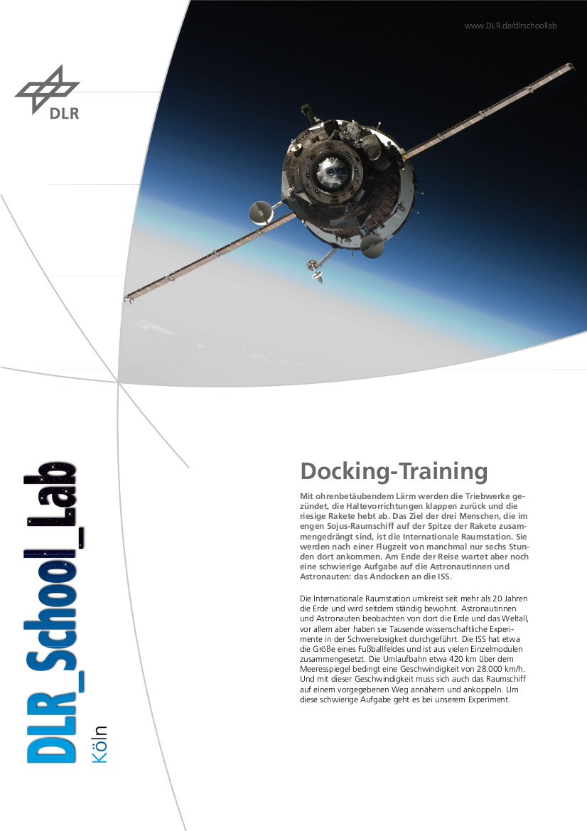 Titelbild Experiment Docking Training